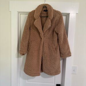 LOVE TREE Womens Teddy Bear Jacket Coat Dusty Pink Size‎ M Medium